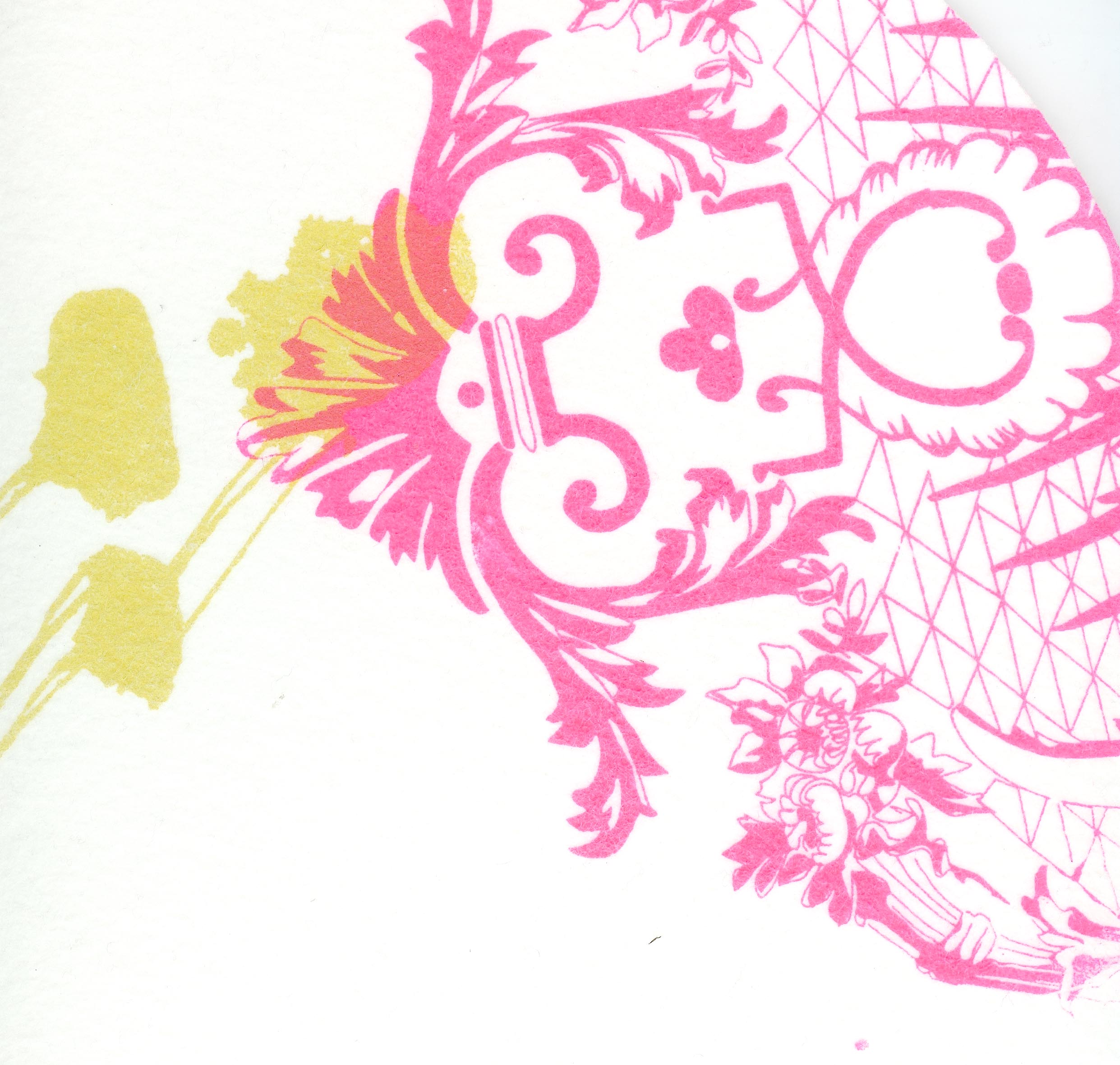 Wallpaper — ornamental pattern in pink